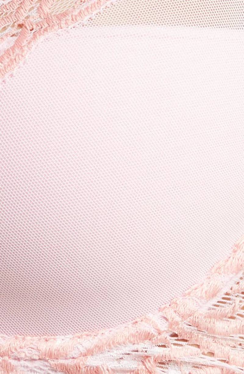 Natori Feathers Contour Plunge Bra, Ribbon Pink/Peach Pink
