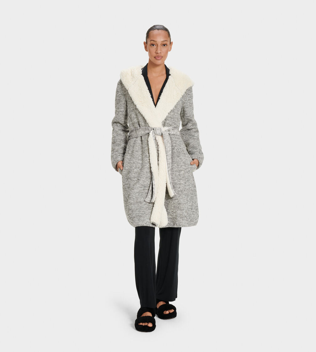 UGG Portolo Revesible Robe, Grey Heather
