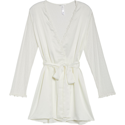 Showstopper Short Lace Wrap Robe 8061