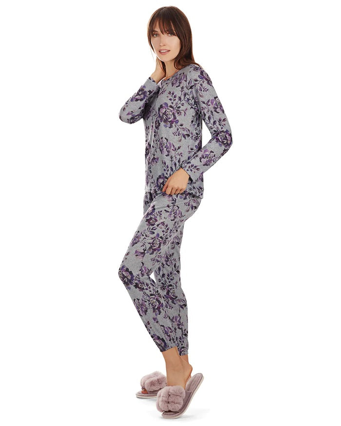 PURPLE BLOSSOM 2 PIECE PAJAMA SET