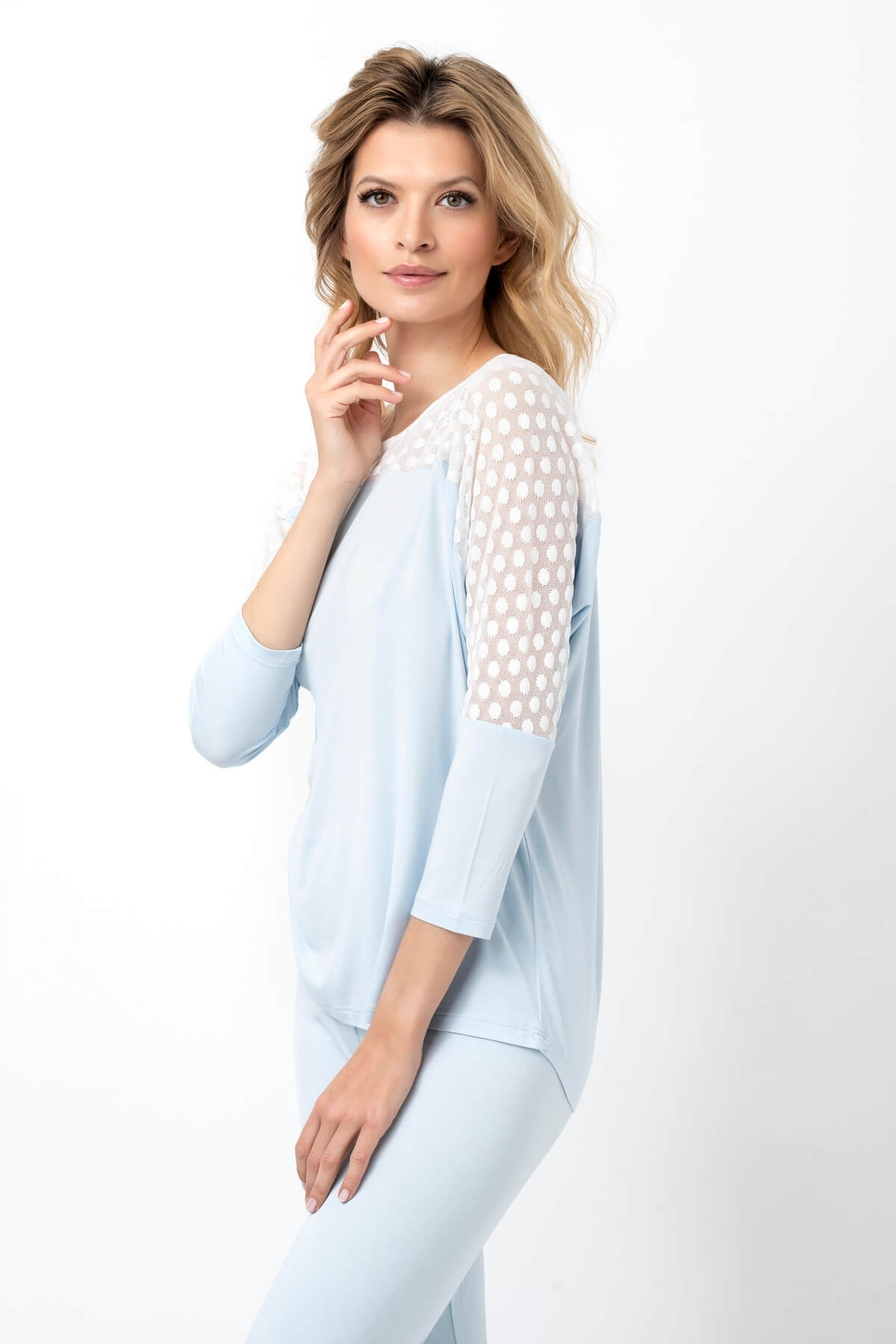 Tule Sleeve Pajamas Set 3740