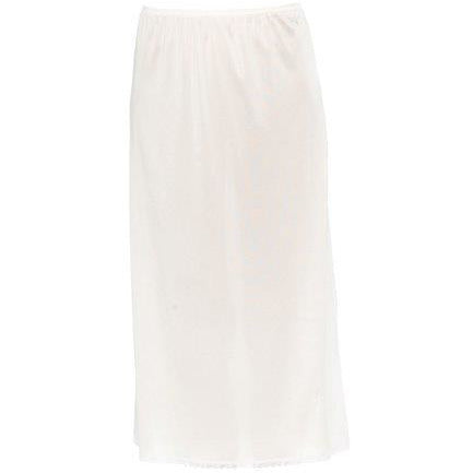 Gemsli Basic Nylon Half Slip with Lace Edge HK300, White