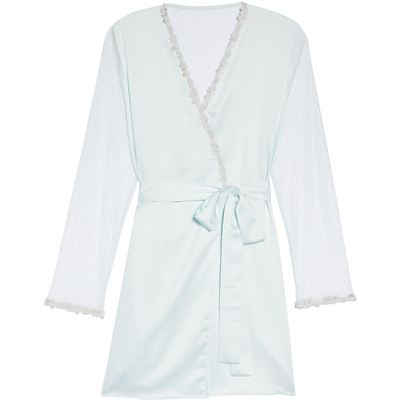 Showstopper Short Lace Wrap Robe 8061