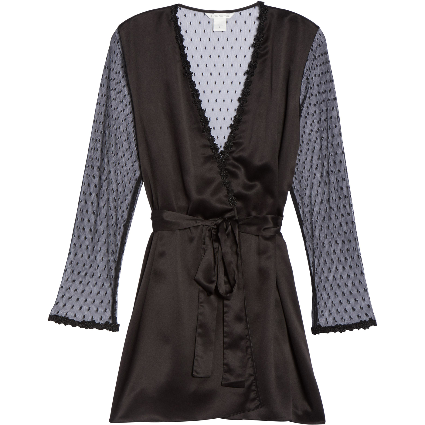 Showstopper Short Lace Wrap Robe 8061