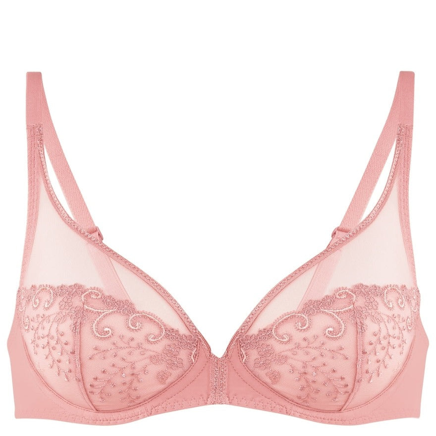 Simone Perela Delice Full Coverage Plunge, Peach Pink