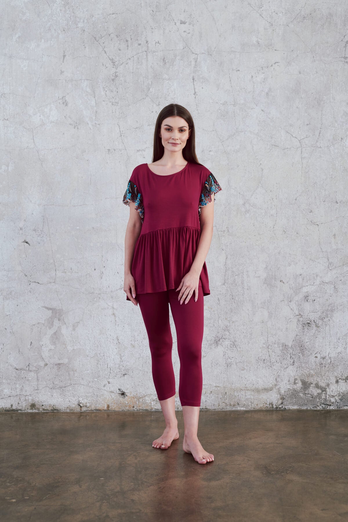 Pajamas with Sleeve Embroider 3801