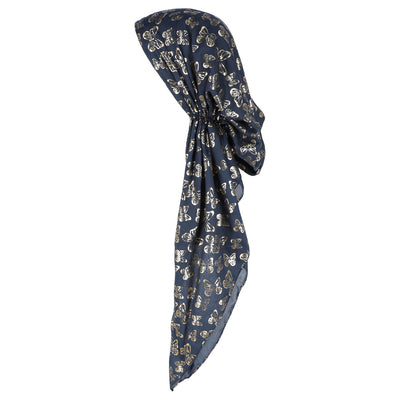Lizi Pretied Bandana Foil Butterflies