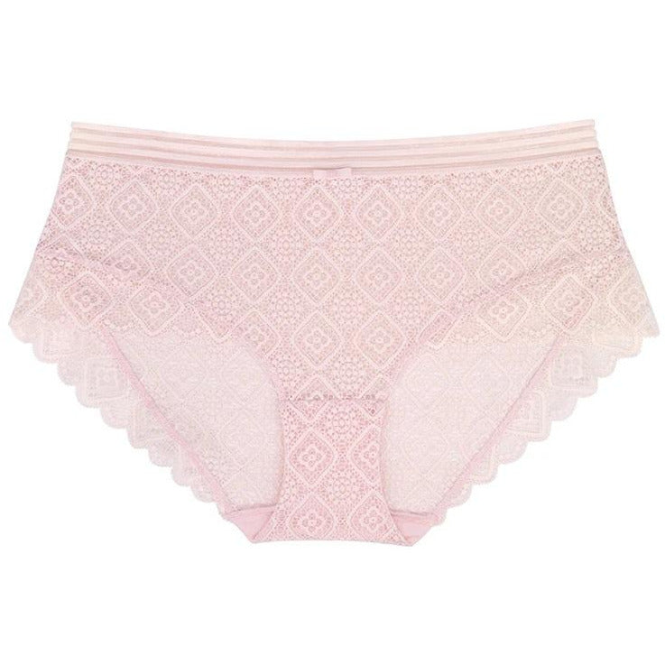 You  Light Pink Sienna Lace Midi Brief