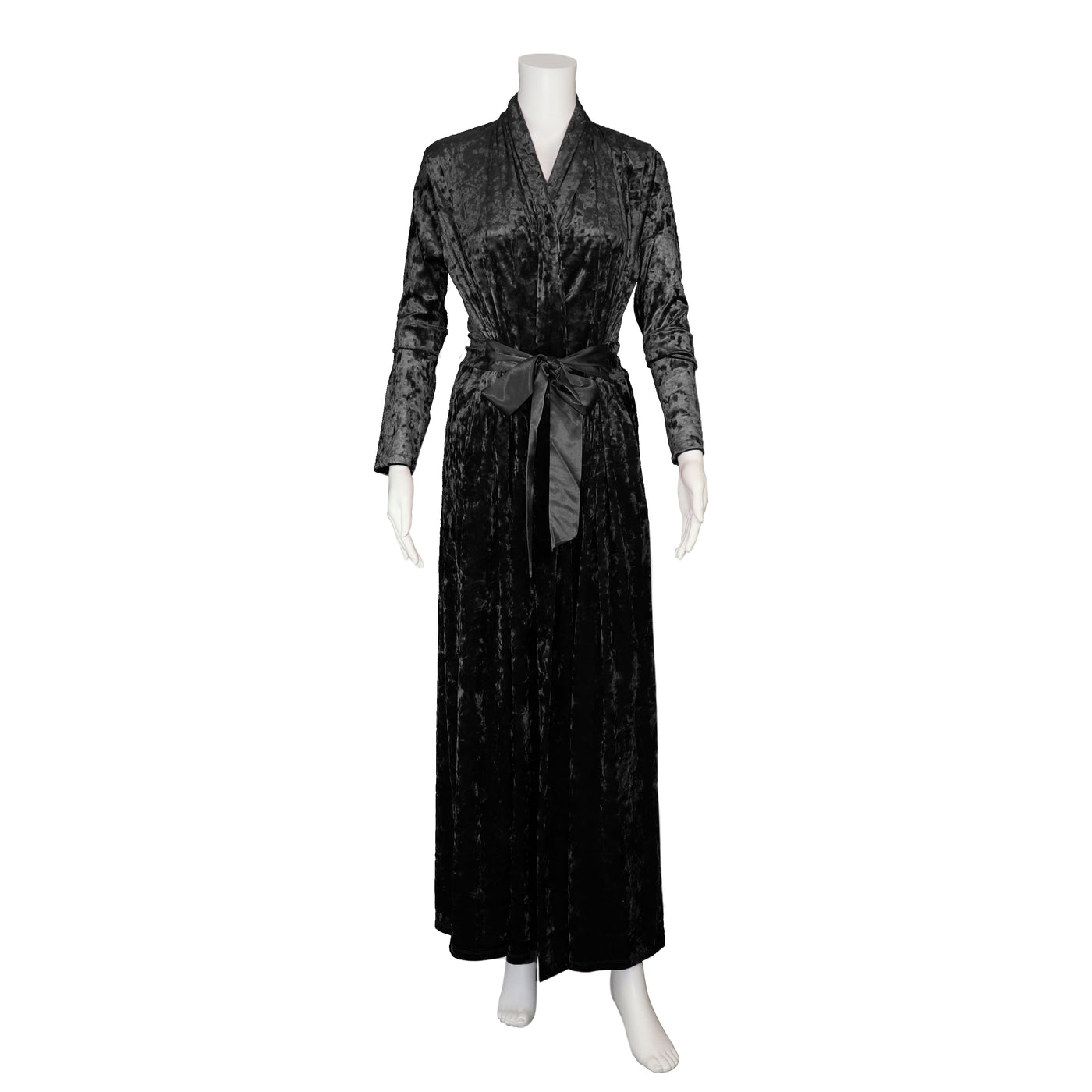 Velvet Crossed Belt Morning Robe 29931D1