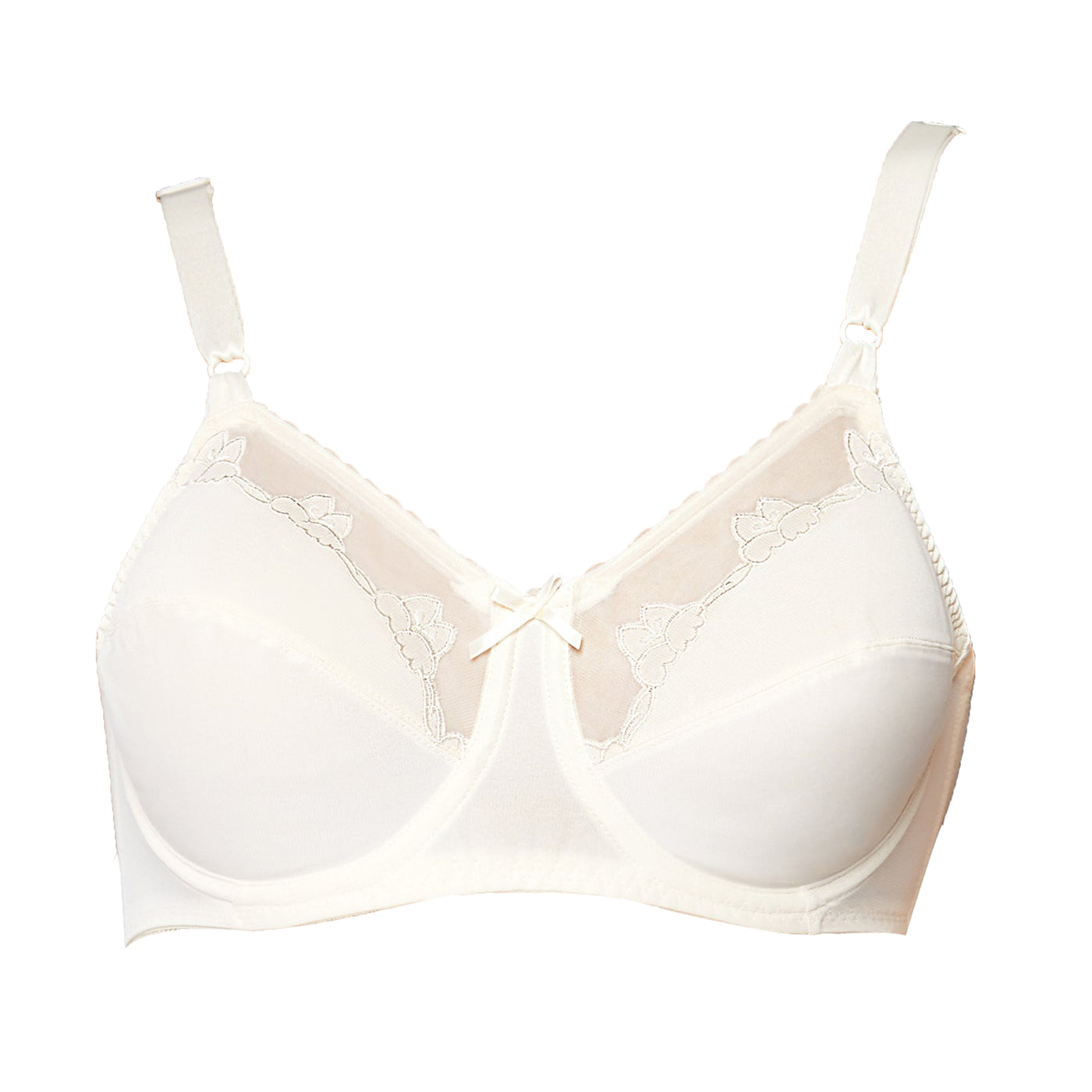Bali Flower Underwire Bra, White