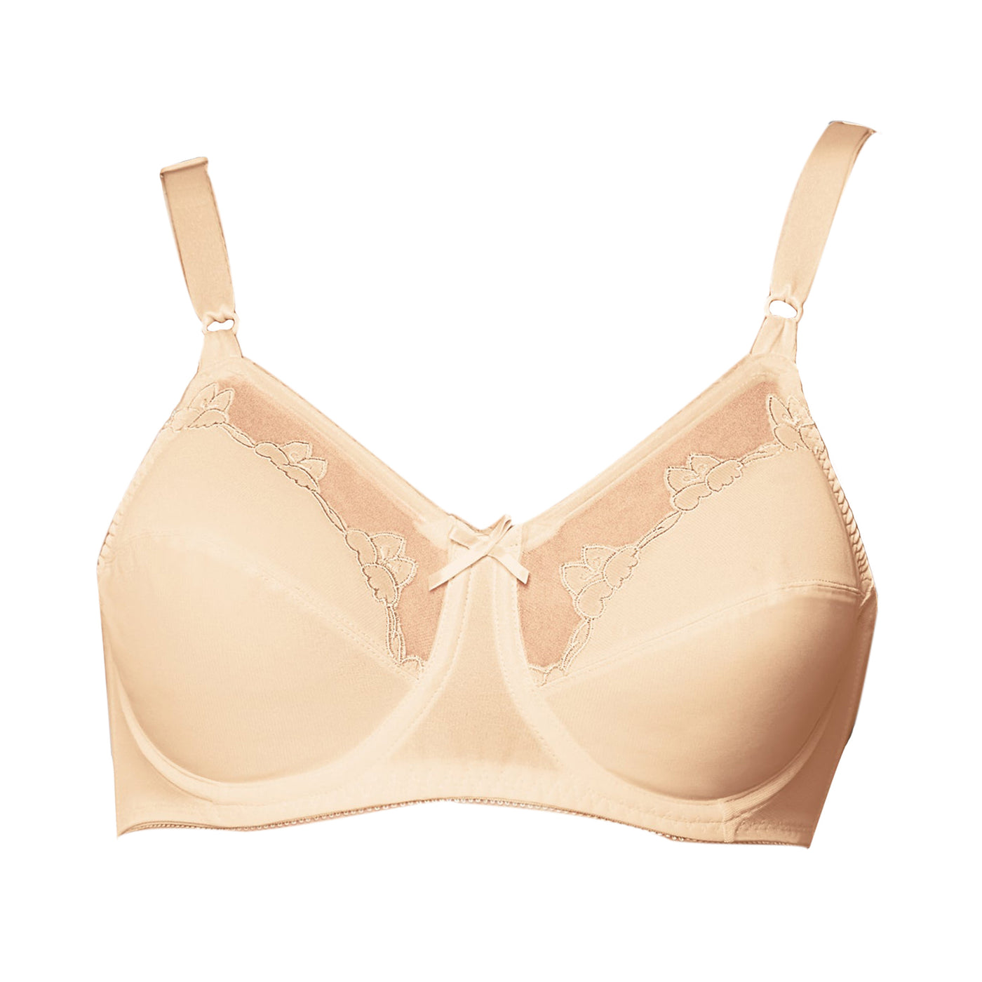 Bali Flower Underwire Bra, Light Beige