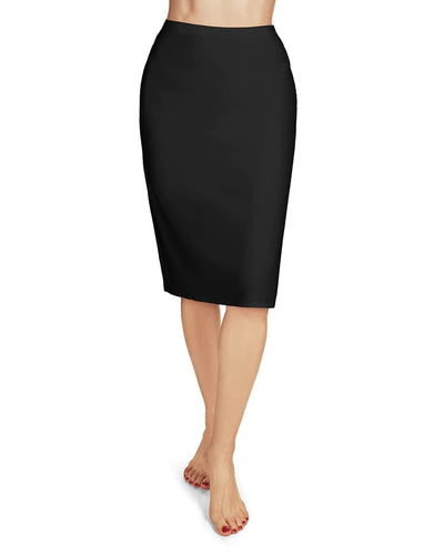 HIGH-WAISTED BONDED FULL SLIP SKIRT
